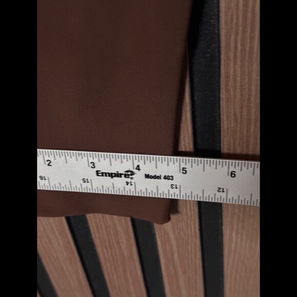 New Theory Pants 2 Womens Brown Cognac Merryn 100% Lamb Leather Trim Ankle - Picture 6 of 10